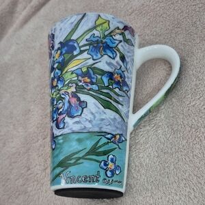Chaleur Master Collection Vincent Van Gogh Irises Travel Mug By D. Burrows. EUC